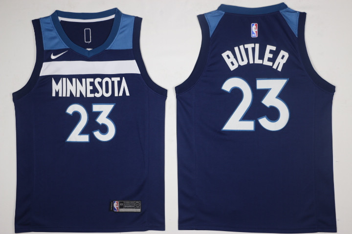 Men Minnesota Timberwolves #23 Jimmy Butler Blue New Nike Season NBA Jerseys->minnesota timberwolves->NBA Jersey